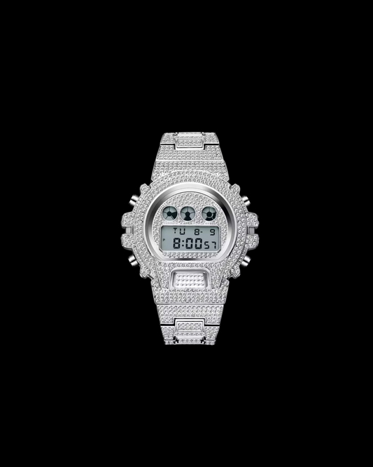 Gelati's Analogue Carbon Diamonds & Stainless Steel Watch