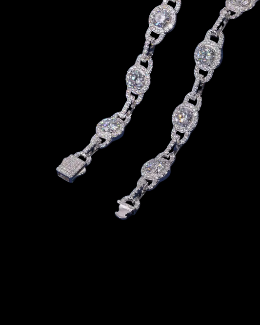 Gelati's Halo Beads VVS1 Diamond Bracelet in Solid 925 Sterling Silver & 18k Vermeil Inlay