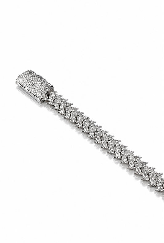 LA PUNIZIONE SPIKED BRACELET – FL-IF MOISSANITE, 925 SILVER & 18K VERMEIL