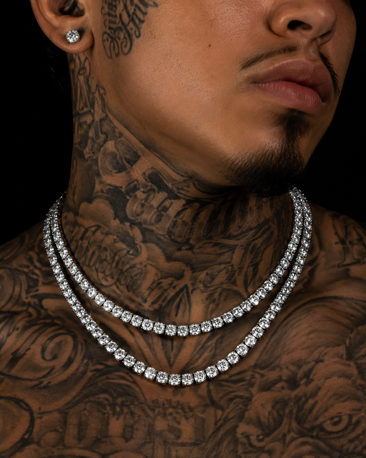 Gelati Exclusive Big Pointers Diamond Tennis Necklace |18K Vermeil Gold | VVS-1 Moissanite