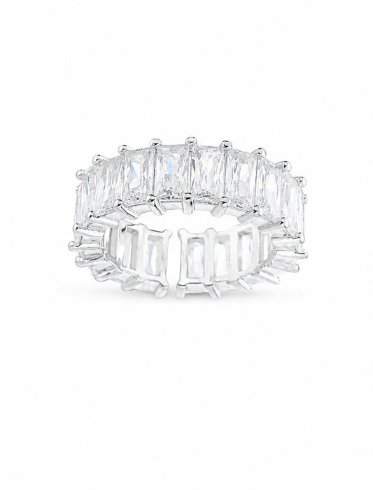 GELATI’S BAGUETTE RESIZABLE HCD Diamond RING IN SOLID TITANIUM & 18K VERMEIL GOLD INSERTS