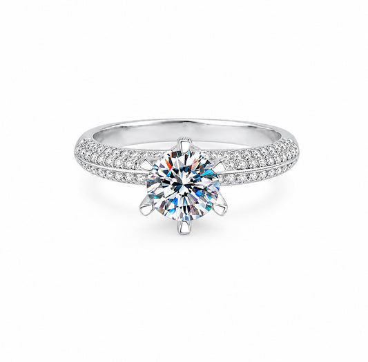 GELATI’S PROMISE DIAMOND RING IN SOLID 925 SILVER & 18 VERMEIL GOLD INSERTS