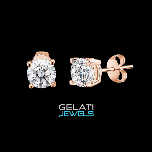 Gelati’s 10K Gold VS1 Lab Diamond Solitaire Studs – 1.00ctw IGI