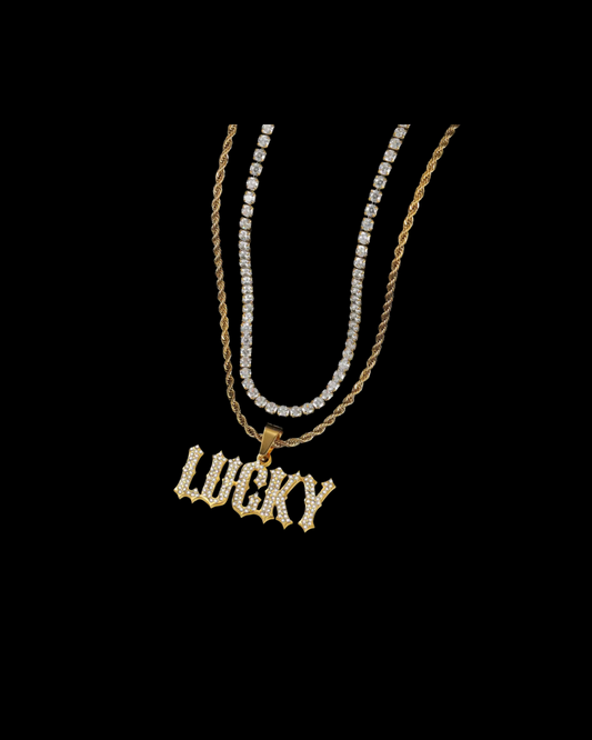 Gelati Custom Lucido Diamond Pendant in Solid Titanium & 18k Vermeil Gold + Free 925 Silver Rope Chain