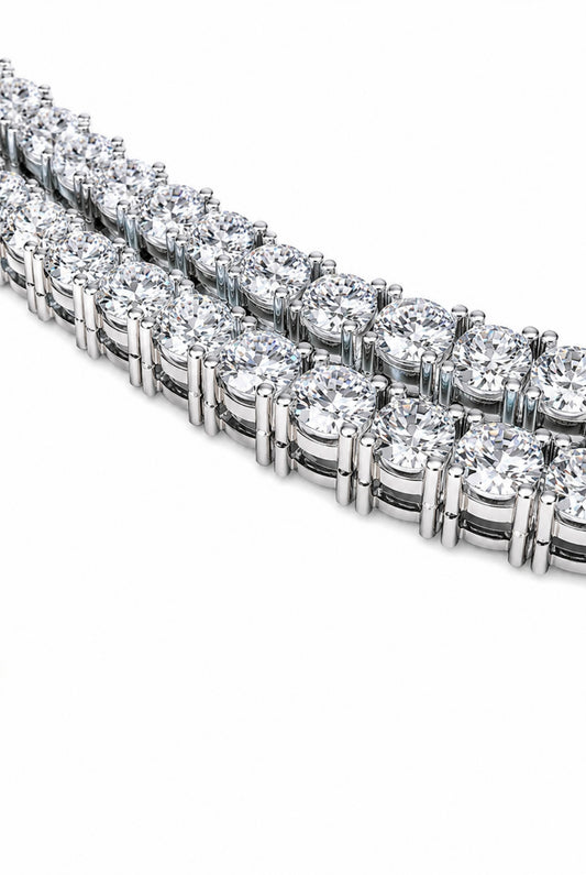 GLACIALE TENNIS BRACELET – 8CT FL-IF/CB DIAMONDS, 925 SILVER & 18K VERMEIL