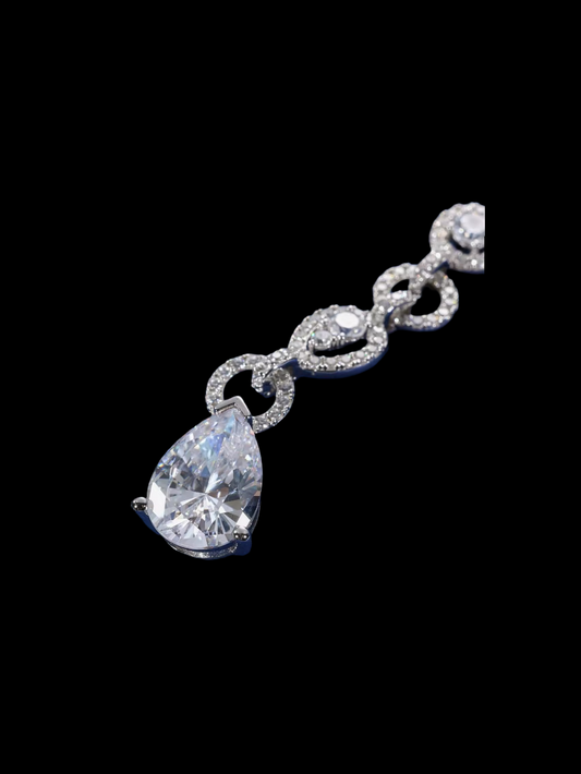 Gelati's Bespoke "Soul Capsule" Diamond Necklace in 925 Sterling Silver & 18k Vermeil Gold Inserts & VVS1 D-Color Moissanite Diamonds