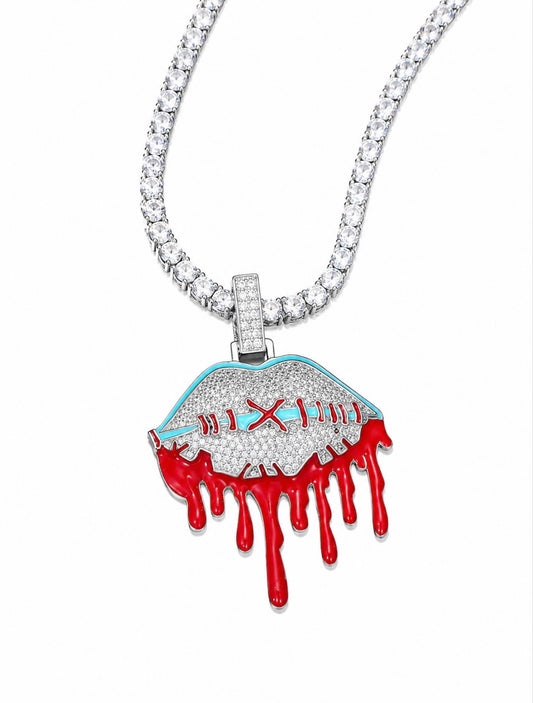 GELATI’S IL SILENZIO BESPOKE VVS1 MOISSANITE & SOLID 925 STERLING SILVER DIAMOND PENDANT