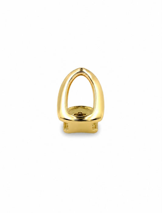 GELATI GRILLZ HOLLOW PLAIN TOOTHCAP IN SOLID TITANIUM & 18K VERMEIL GOLD
