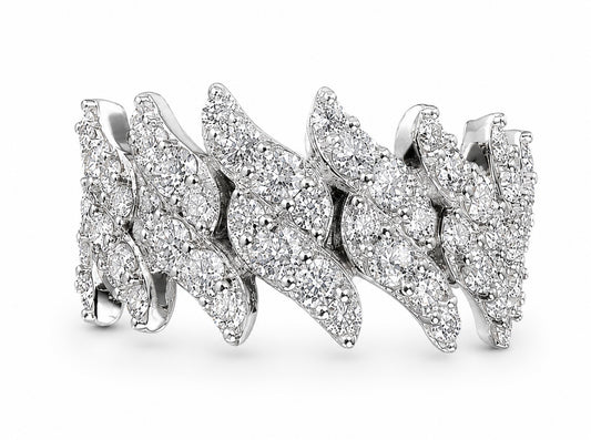 MIAMI LINK SPIKED DIAMOND RING™ — FL-IF MOISSANITE | 925 SILVER + 18K VERMEIL