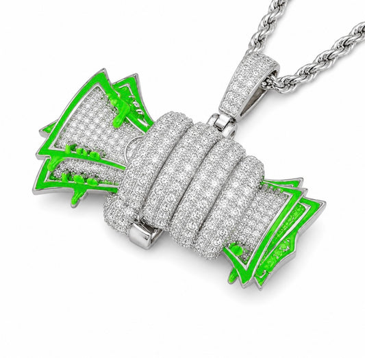 GELATI’S EXCLUSIVE “GRAB THAT STACK” VVS1 & GLOW IN THE DARK ENAMEL IN 925 STERLING SILVER & 18K VERMEIL GOLD