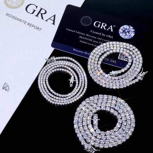 Gelati's Bespoke "Anturi" Diamond Tennis Necklace in 999 Italian Silver & 18k Vermeil Gold - VVS1/CB 15Ctw