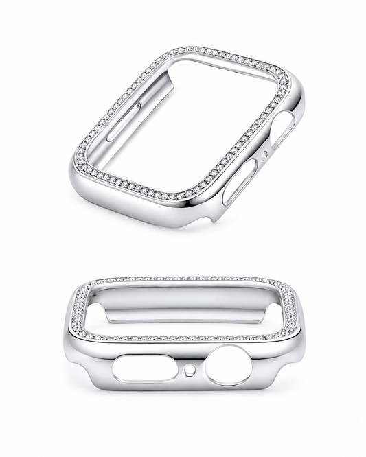 Gelati Custom Apple Watch Solid Titanium Case | VVS1 Moissanite Diamond with 18k Vermeil Gold Accents