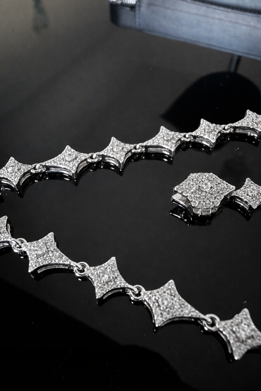 Gelati's 15Ctw DVVS1 Lab Moissanite "Prey on the Weak" Diamond Necklace in Solid 925 Sterling Silver & 18K Vermeil Gold Inlay