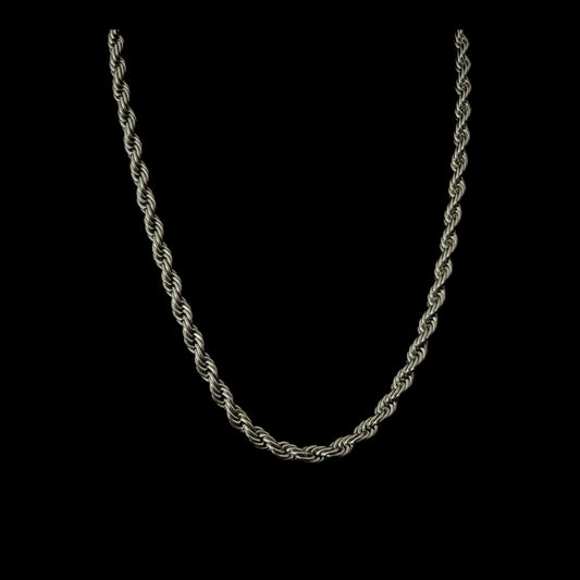 Gelati's Diamond Clasp Titanium Rope Chain with 18k Vermeil Inserts