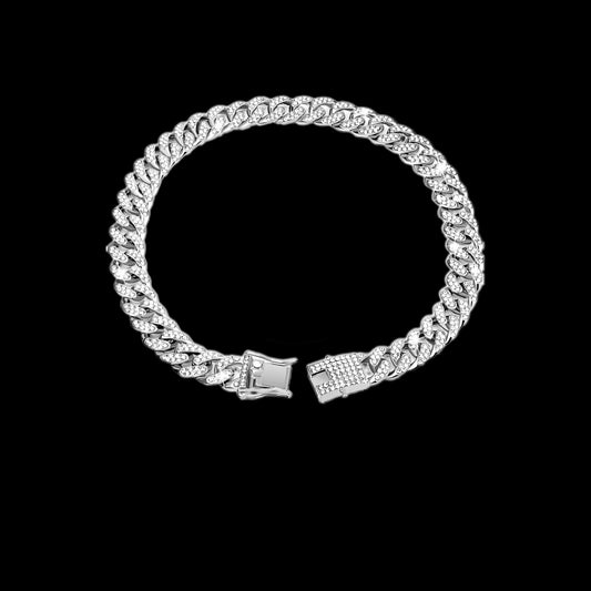 Gelati PETS Titanium Miami Prongue Cuban Chain Collar - Lobster Lock