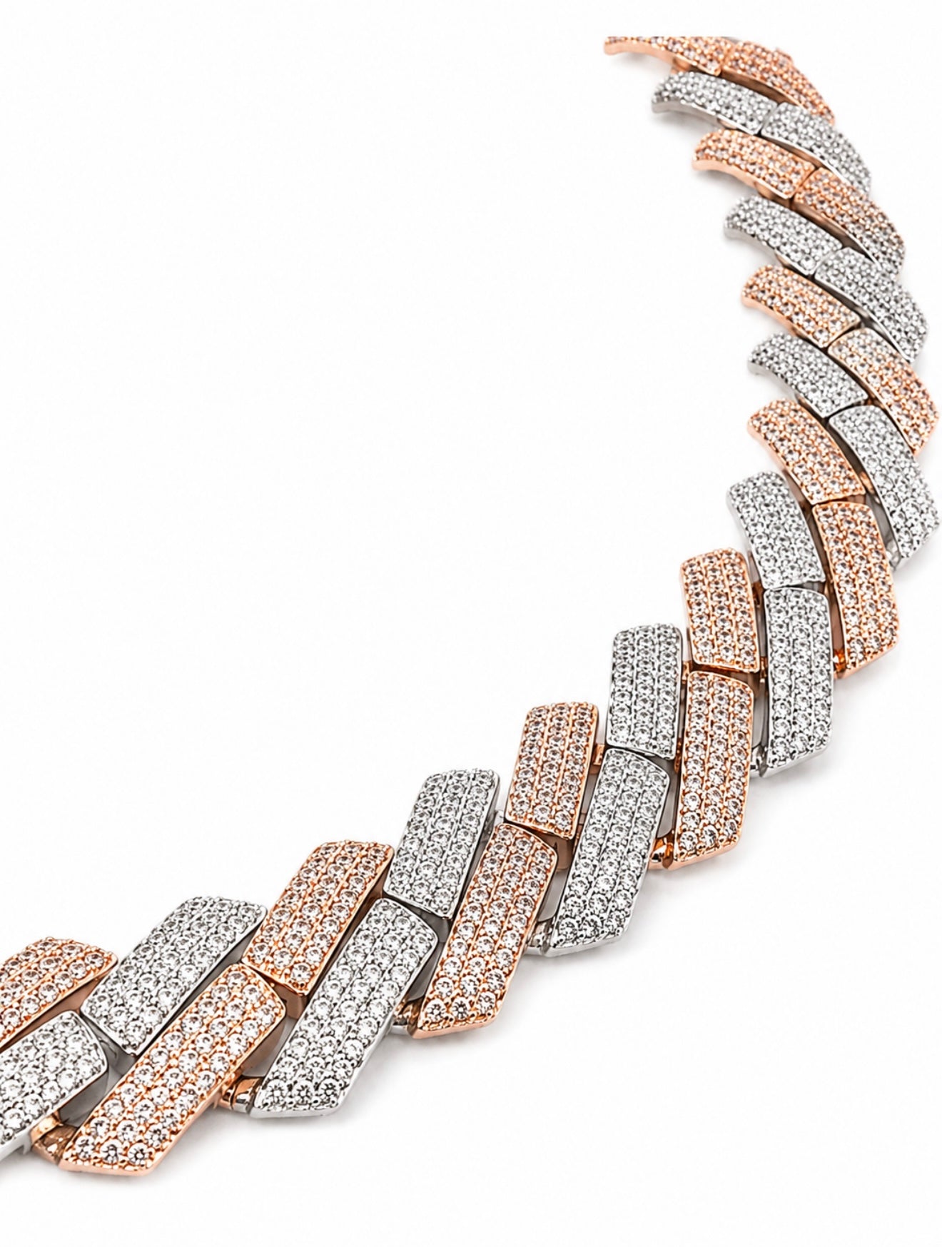 COLOSSUS TWO TONE CUBAN NECKLACE – HCD Diamonds, STEEL & 18K VERMEIL
