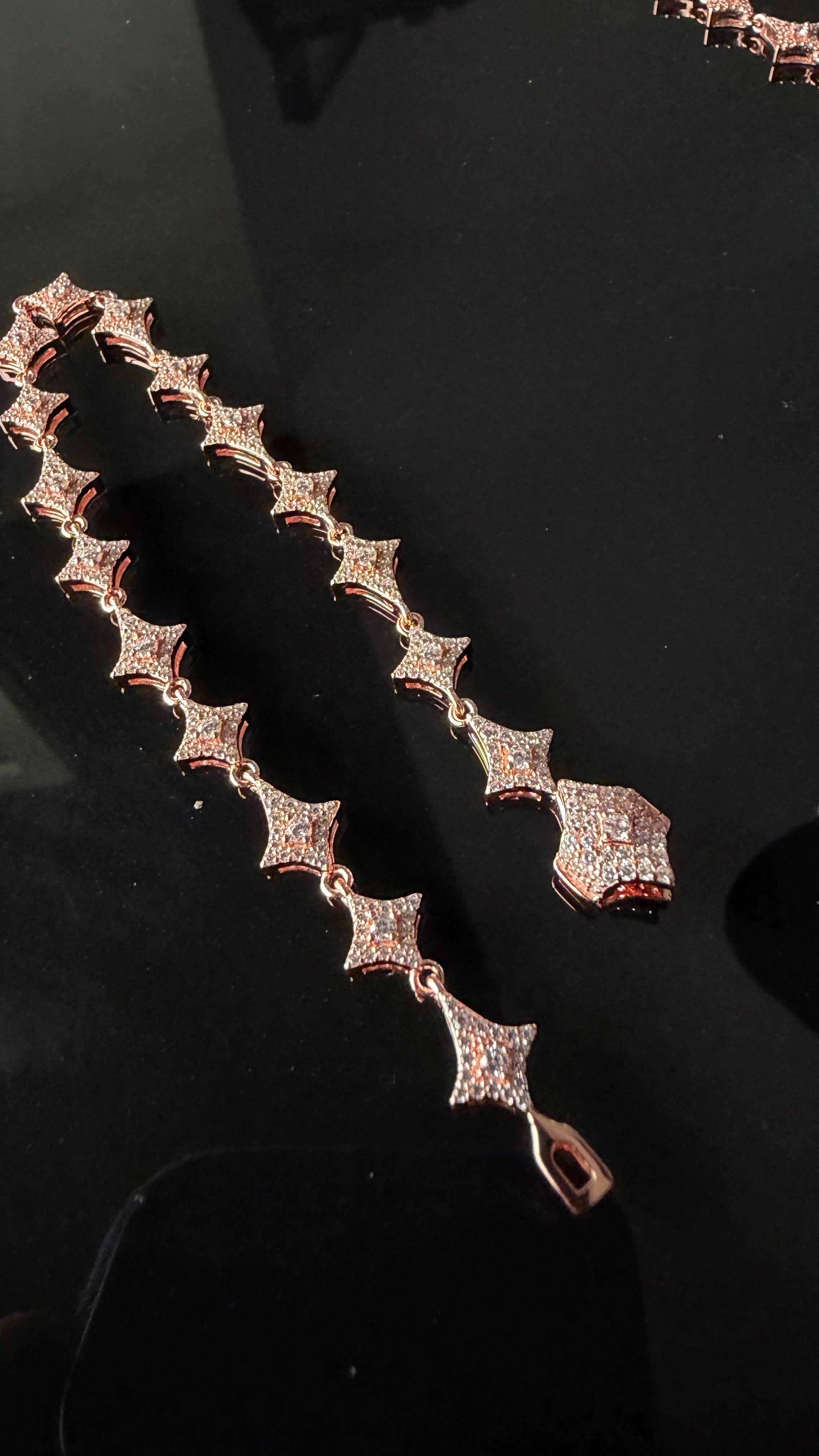 Gelati's Starlink FL-IF/Flawless Lab Moissanite Diamond 14k Vermeil Rose Gold & 925 Sterling Silver Bracelet