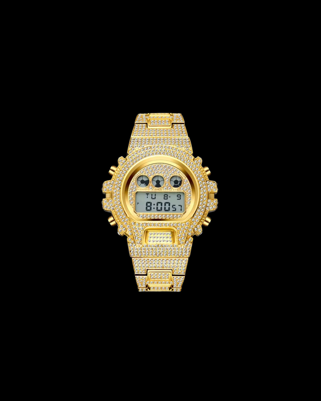 Gelati's Analogue Carbon Diamonds & Stainless Steel Watch