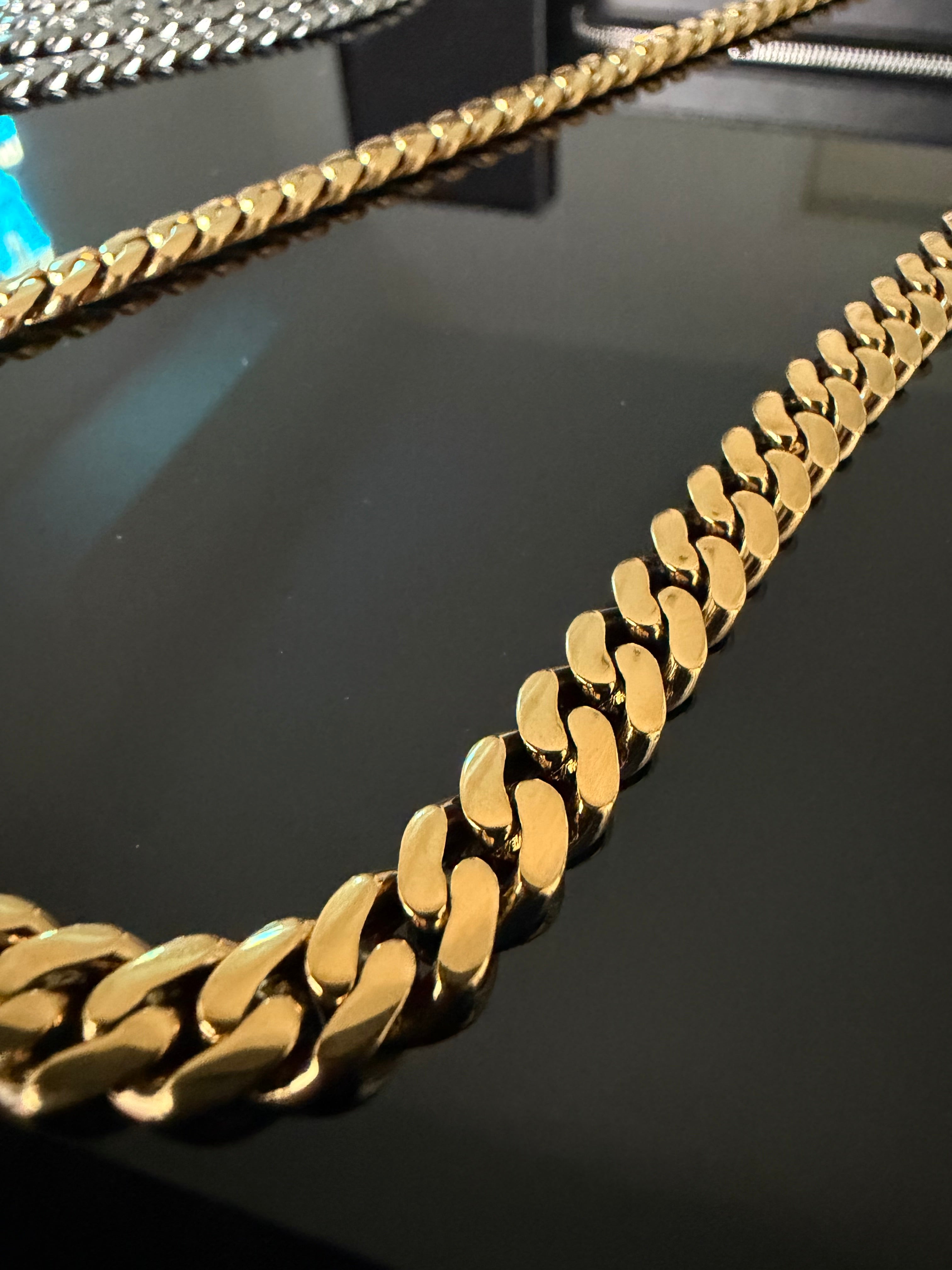 Titanium Diamond Lock Miami Cuban Necklace – DVVS1 Moissanite & 18K Vermeil