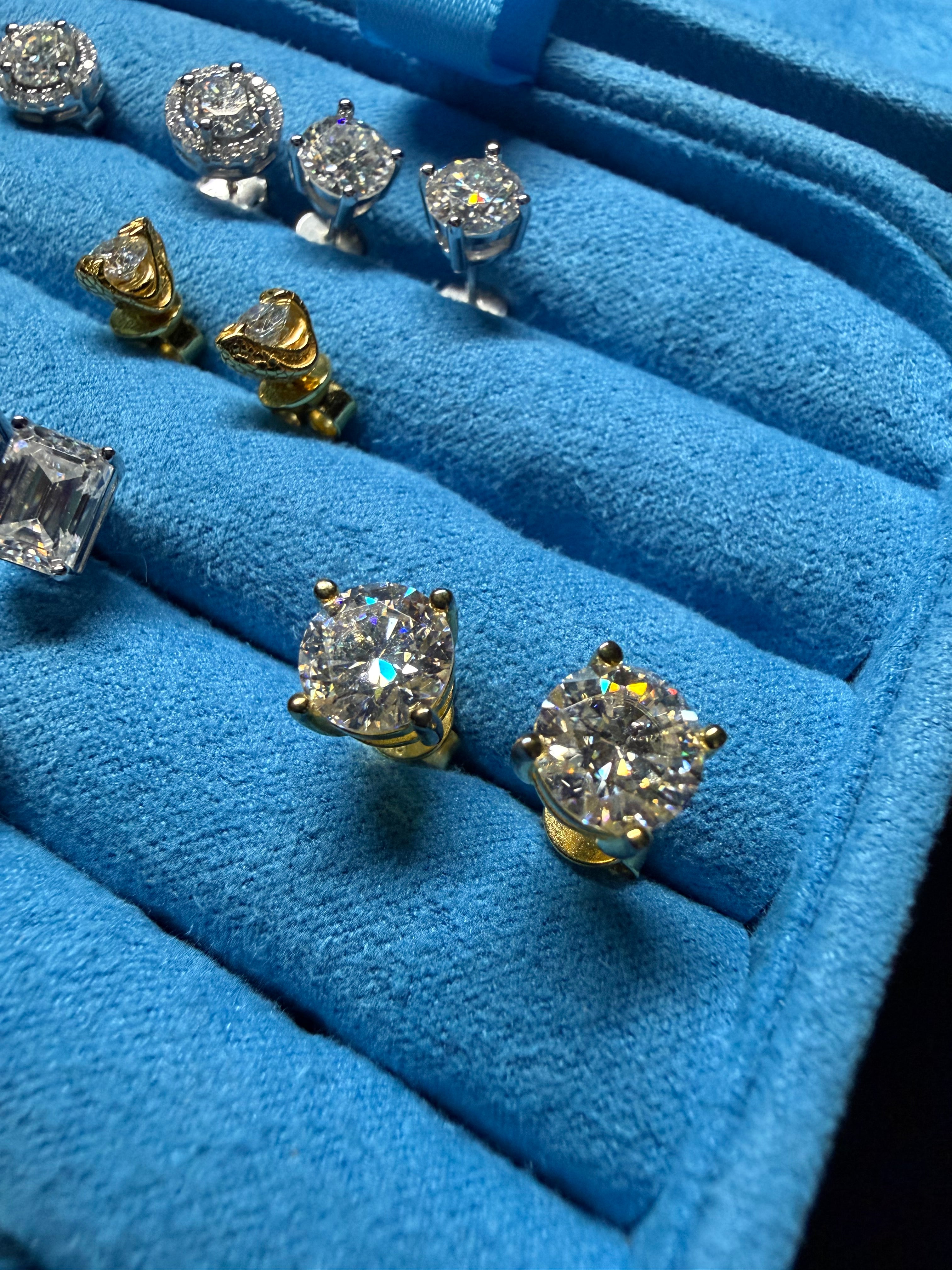 Lunar 2.5CTW Earrings – FL-IF D-Color 3EX Moissanite, 925 Silver & 18K Vermeil