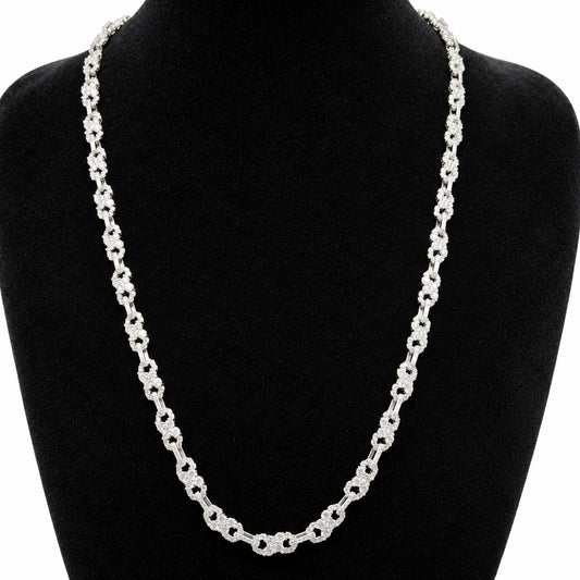 GELATI BESPOKE INFINITY LINK DIAMOND NECKLACE | FL-IF Moissanite | 925 Sterling Silver | 18K Vermeil Gold