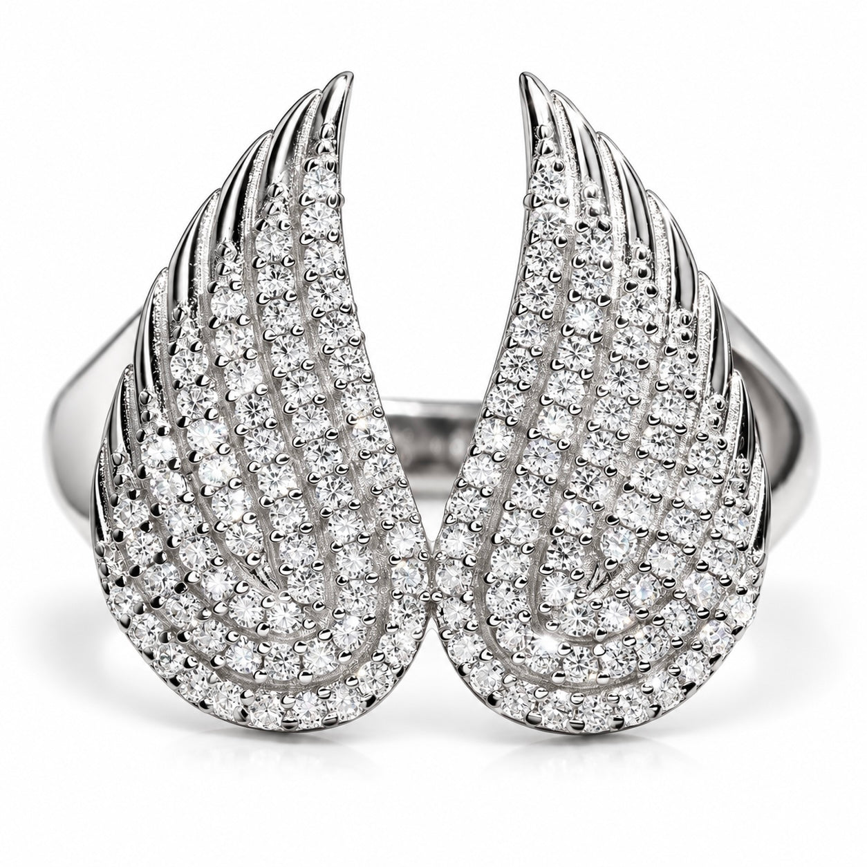GELATI GUARDIAN ANGEL DIAMOND RING | FL-IF Lab Moissanite | 925 Sterling Silver | 18K Vermeil Gold