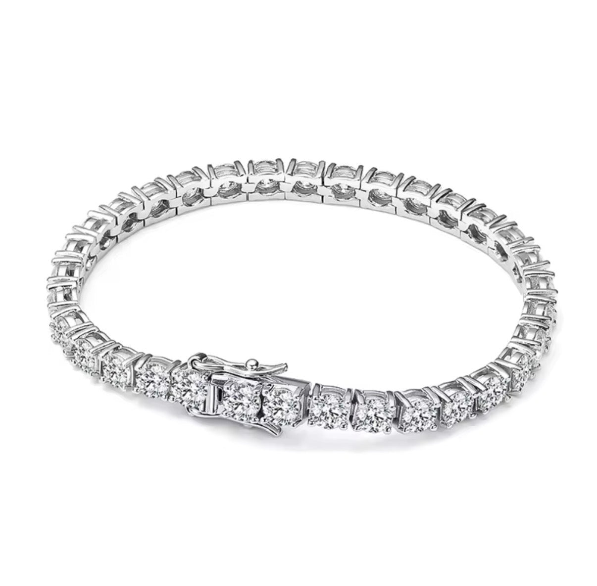 GLACIALE TENNIS BRACELET – 8CT FL-IF/HCD DIAMONDS, 925 SILVER & 18K VERMEIL