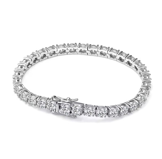 GLACIALE TENNIS BRACELET – 8CT FL-IF/CB DIAMONDS, 925 SILVER & 18K VERMEIL
