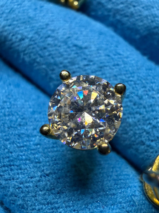 Lunar 2.5CTW Earrings – FL-IF D-Color 3EX Moissanite, 925 Silver & 18K Vermeil