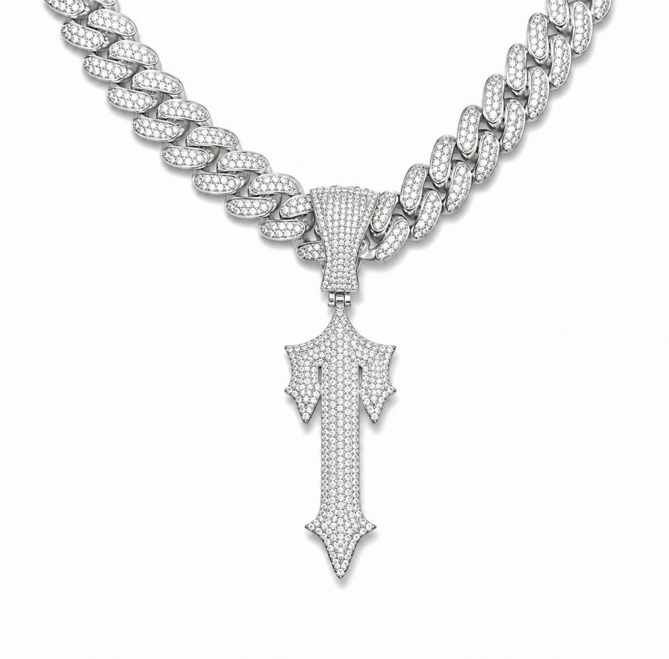 GELATI’S SOLID BACK SWORDSTAR PENDANT IN STEEL & 18K VERMEIL GOLD INSERTS