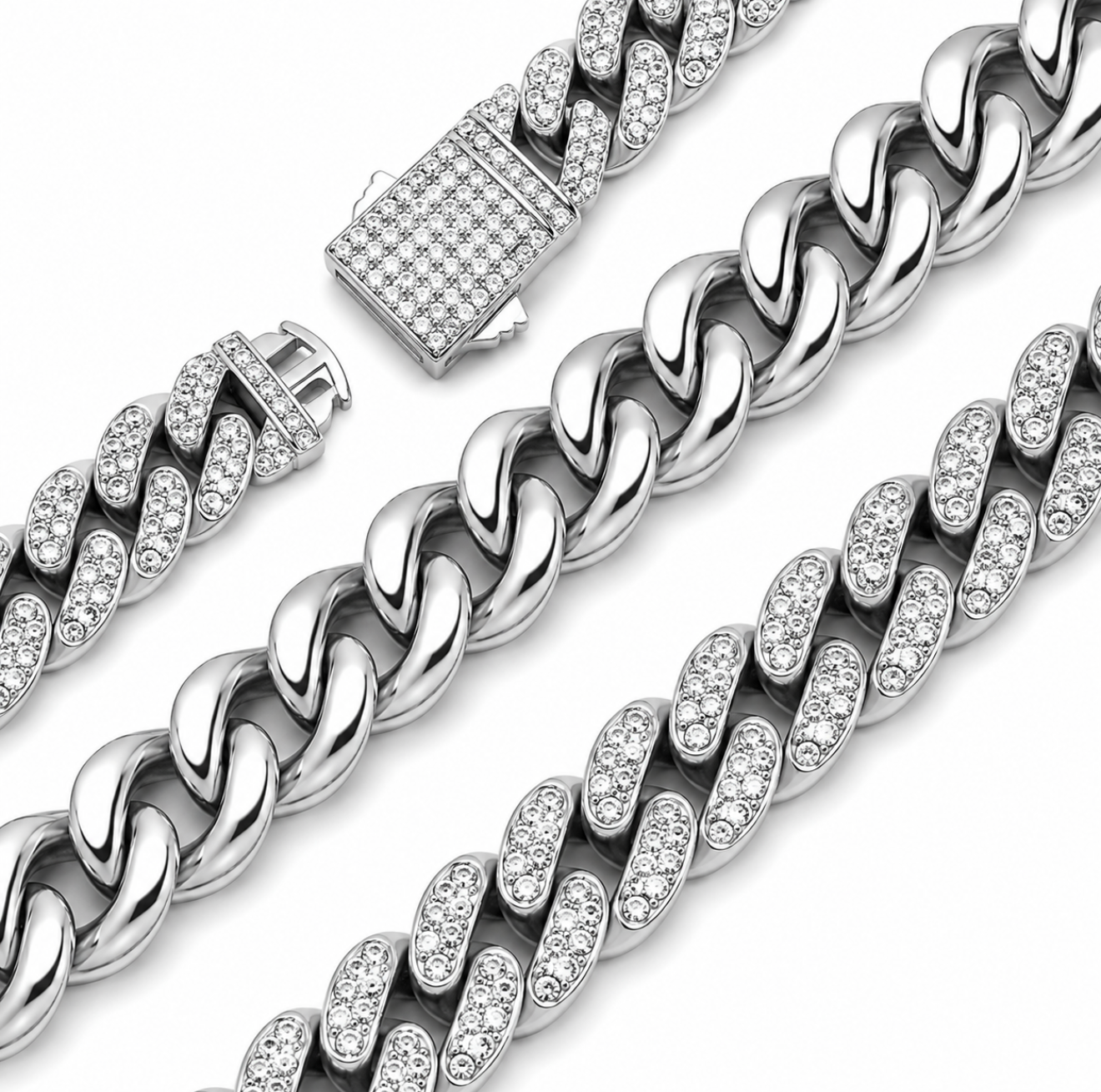 CLASSIC MIAMI CURB BRACELET – HCD Diamonds, TITANIUM & 18K VERMEIL