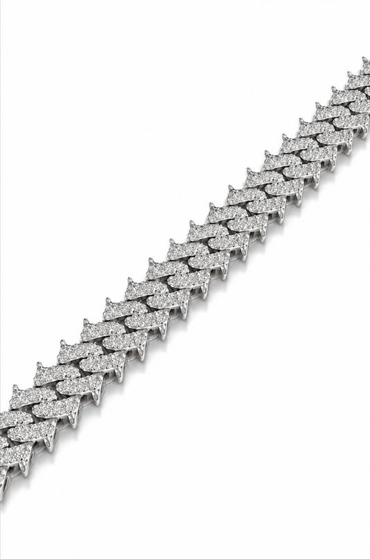 LA PUNIZIONE SPIKED BRACELET – FL-IF MOISSANITE, 925 SILVER & 18K VERMEIL