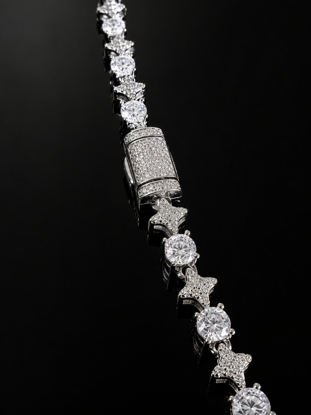Starchain Tennis Necklace – FL-IF/CB Moissanite, 925 Silver & Titanium - 14K Vermeil