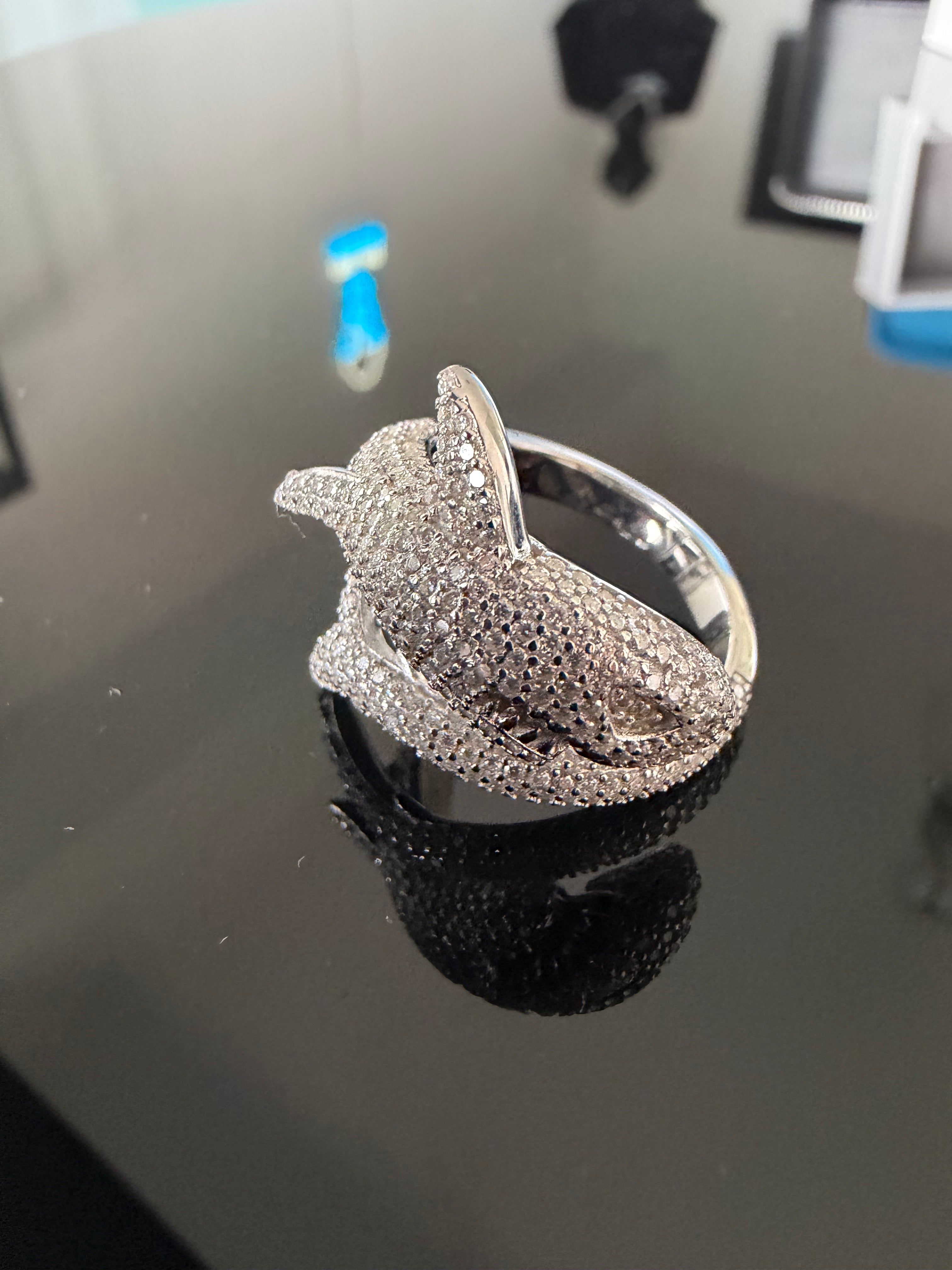 Gelati Limited | Apex Shark™ FL-IF Lab Moissanite Diamond Ring - 925 Silver & 18K Vermeil
