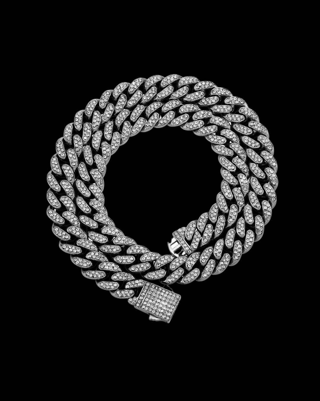 Gelati's Remedio Carbon Diamonds Miami Curb Cuban Necklace in Solid Titanium & 18k Vermeil Gold