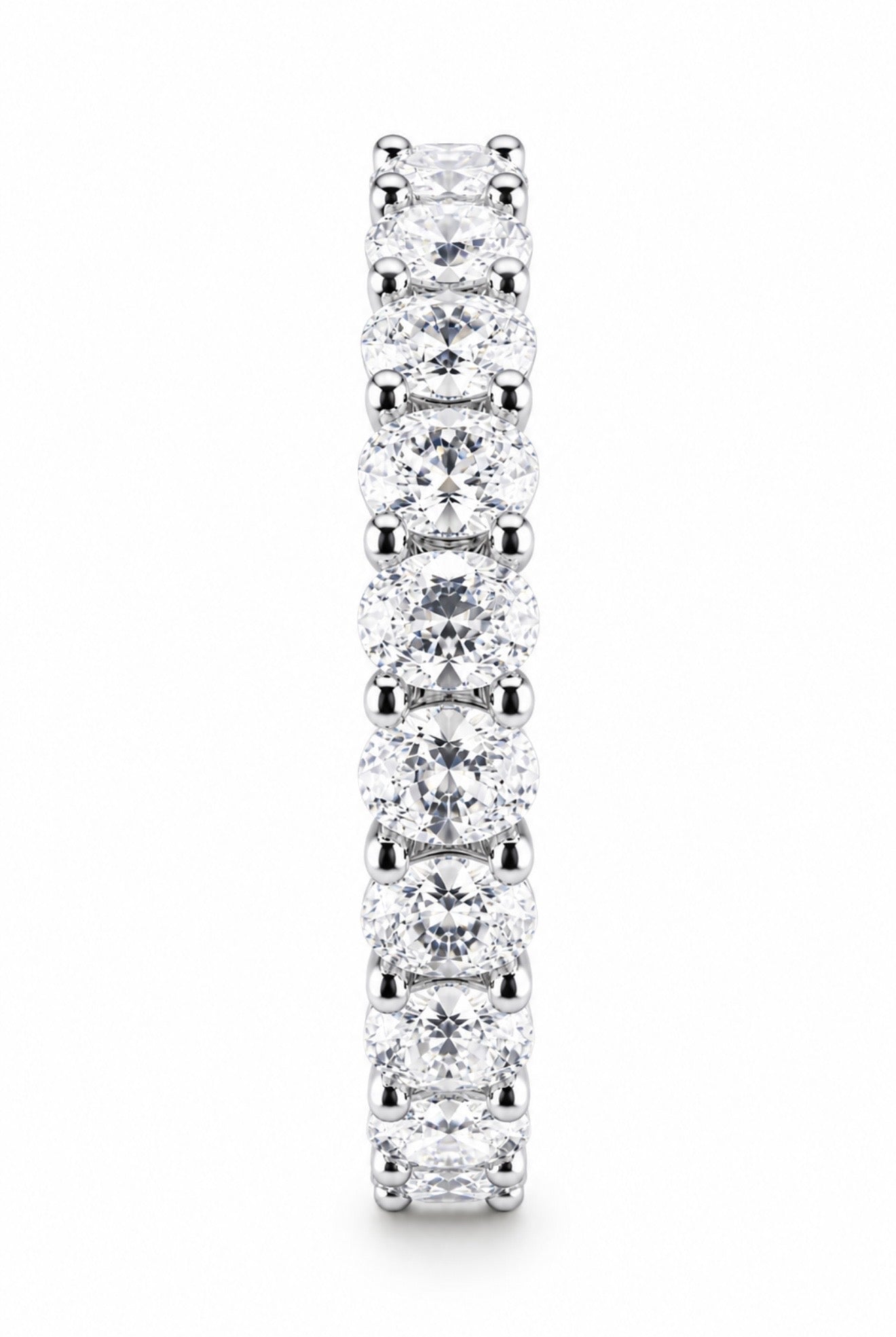 SOTTOZERO OVAL ETERNITY RING – DVVS1/CB MOISSANITE, 925 SILVER & 18K VERMEIL