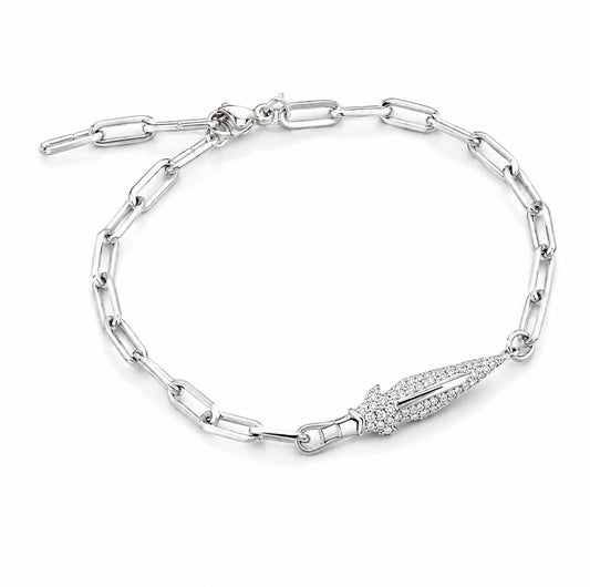 GELATI’S TITANIUM DIAMOND KUNAI BRACELET WITH 18K VERMEIL GOLD INSERTS