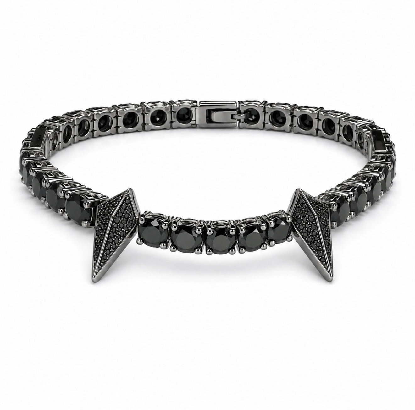 GELATI’S BESPOKE “ICE SPIKE” HYBRID LOCK TITANIUM NECKLACE / BRACELET + 18K VERMEIL GOLD INSERTS