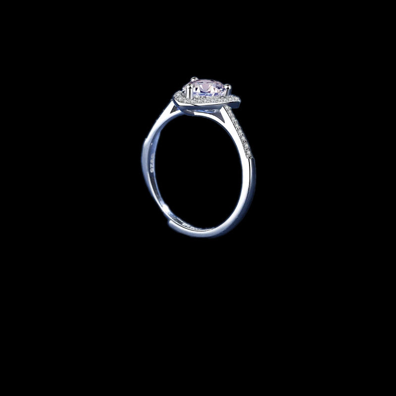 Gelati' Diamond Heart "Amore" Ring in 925 Sterling Silver & VVS1 Moissanite Diamonds