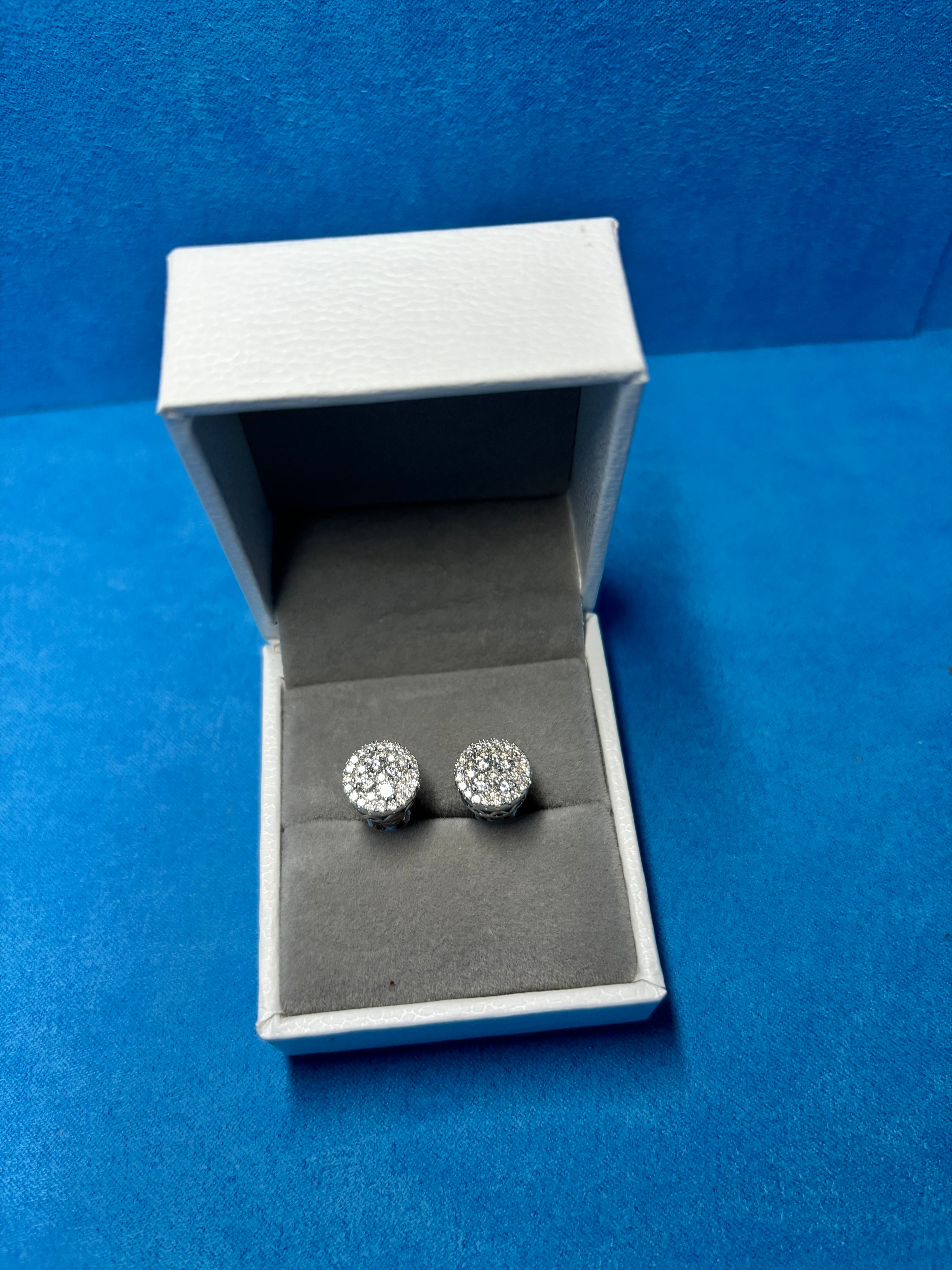 Gelati's Bespoke Bussdown 4Ctw FL-IF Lab Moissanite Diamond Earrings - In Solid 925 Sterling Silver & 14k Vermeil Gold .
