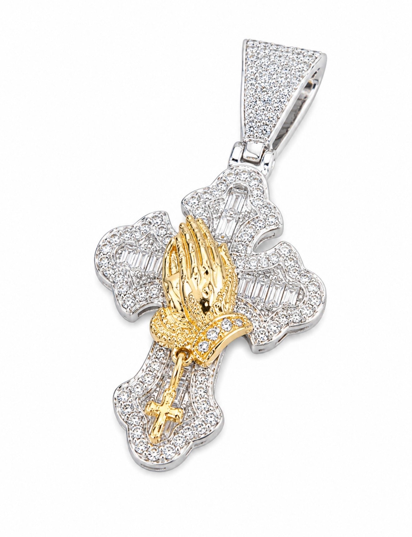 “PREY ON THE WEAK” V2 PENDANT – HCD DIAMONDS, STEEL & 18K VERMEIL GOLD INLAY