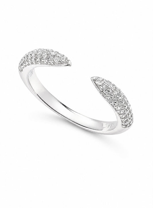 GELATI’S FANG OF ICE VVS1 D-COLOR MOISSANITE DIAMOND ETERNITY BAND IN 925 STERLING SILVER & 18K VERMEIL GOLD ACCENTS