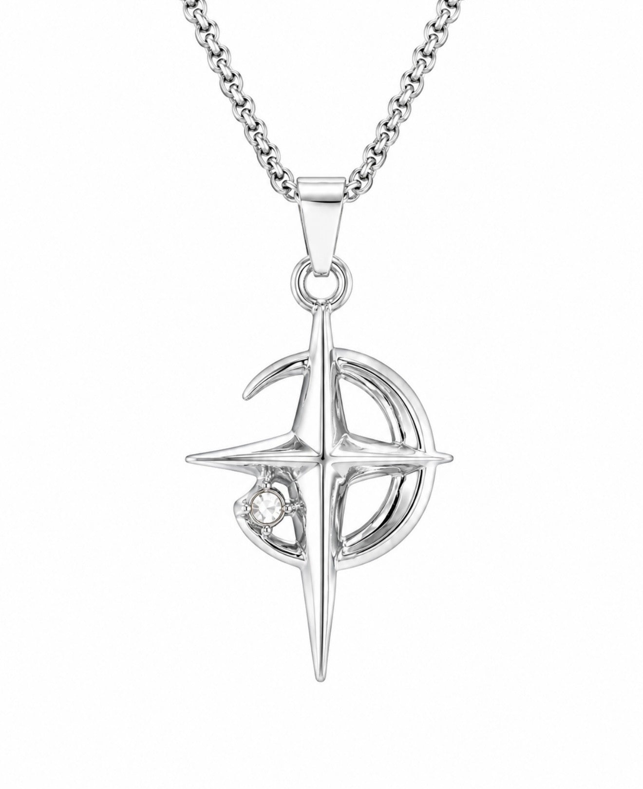 GELATI’S DEATHSTAR HCD Diamond STEEL & 18K VERMEIL GOLD LAYERS PENDANT