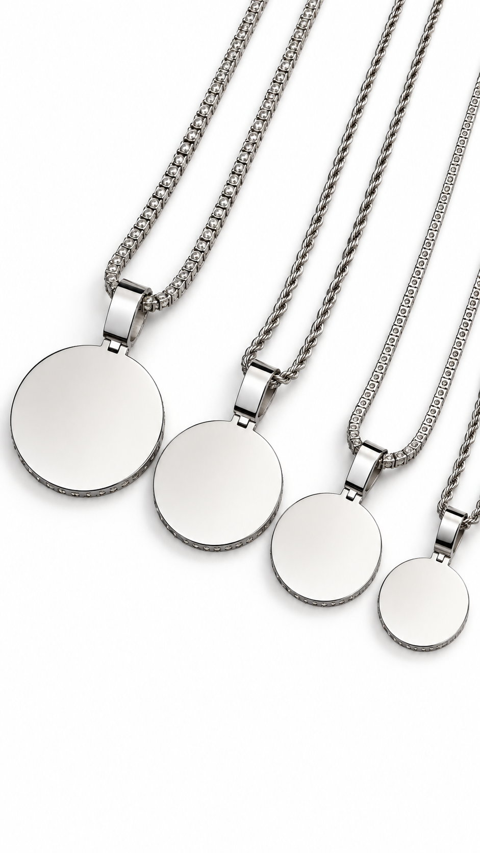 BIG POINTER CUSTOM MEMORIAL DIAMOND PHOTO PENDANT | FL-IF LAB MOISSANITE | TITANSTEEL | 18K VERMEIL GOLD