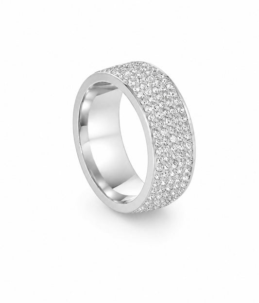 GELATI’S 6MM MULTI LAYER HCD Diamonds TITANIUM & VERMEIL 18K LAYERS RING