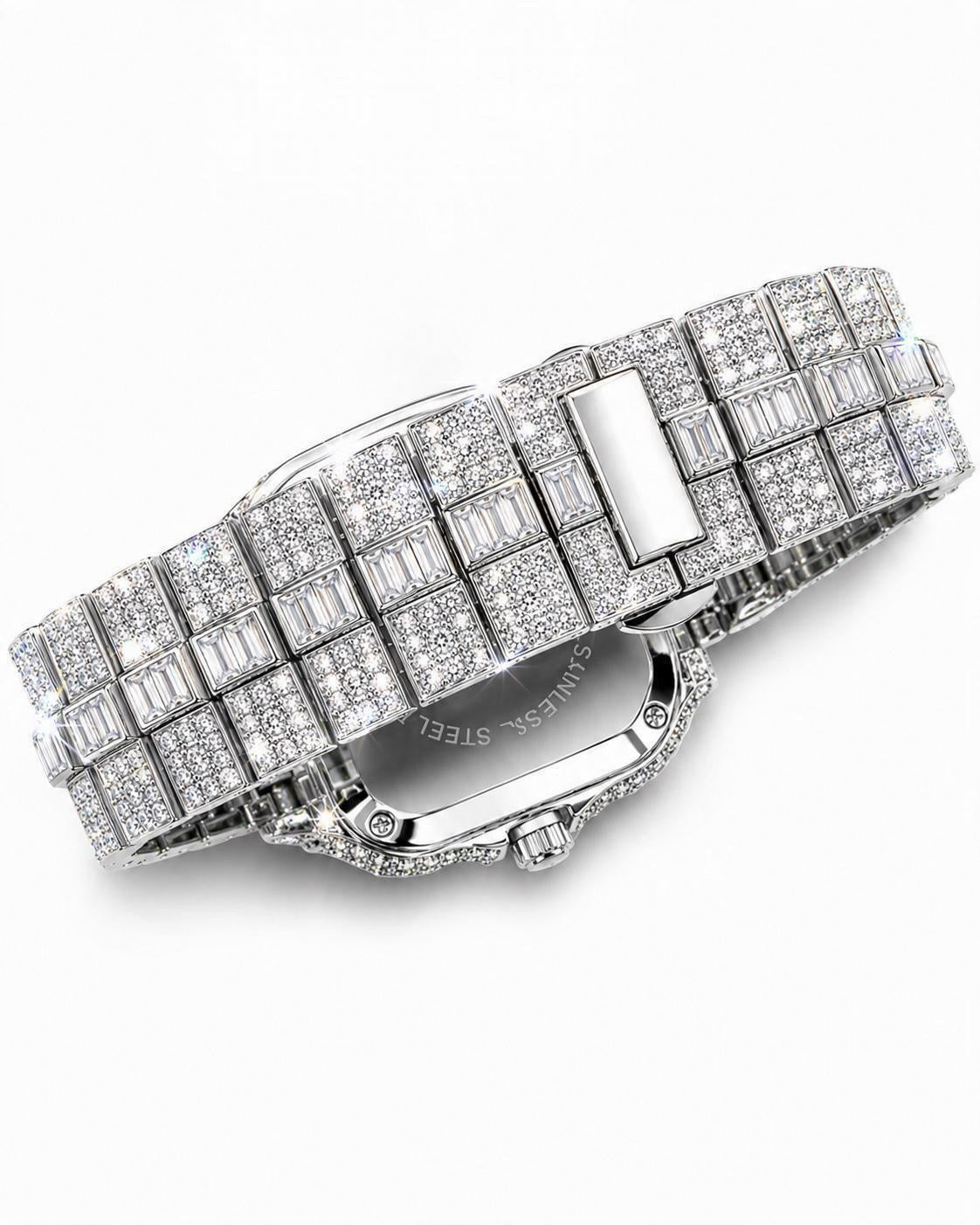 Gelati's Baguette Dial "Primo Santo" HCD Diamonds & Stainless Steel Watch