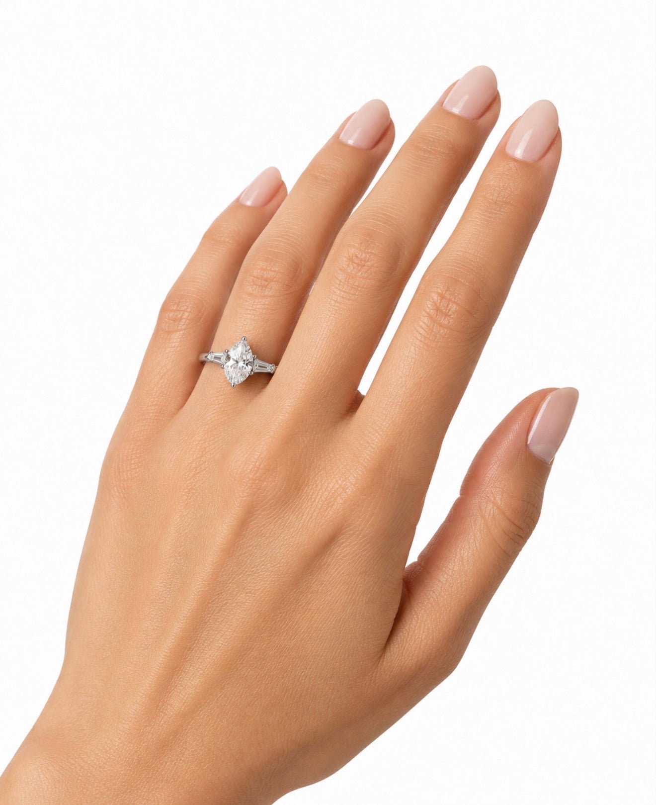 GELATI PEAR CUT PROMISE RING – DVVS1 MOISSANITE | 925 SILVER & 18K GOLD VERMEIL