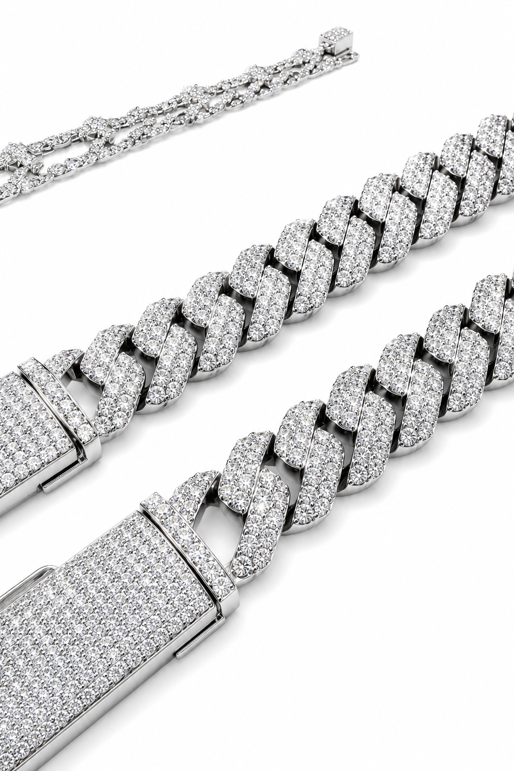 Gelati "Glaciale" 14MM Miami Cuban Link Bracelet — 925 Sterling Silver · 18K Vermeil Gold Inlay · FL-IF Flawless Lab Moissanite