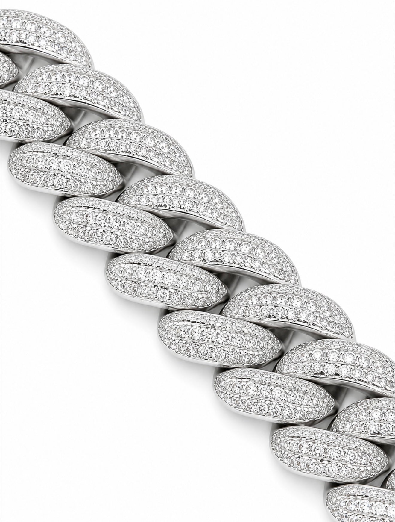 17MM MOON LINK CUBAN BRACELET - TRI ROW RAISED POINTERS™ — FL-IF CERTIFIED LAB MOISSANITE | 925 SILVER + 18K VERMEIL GOLD