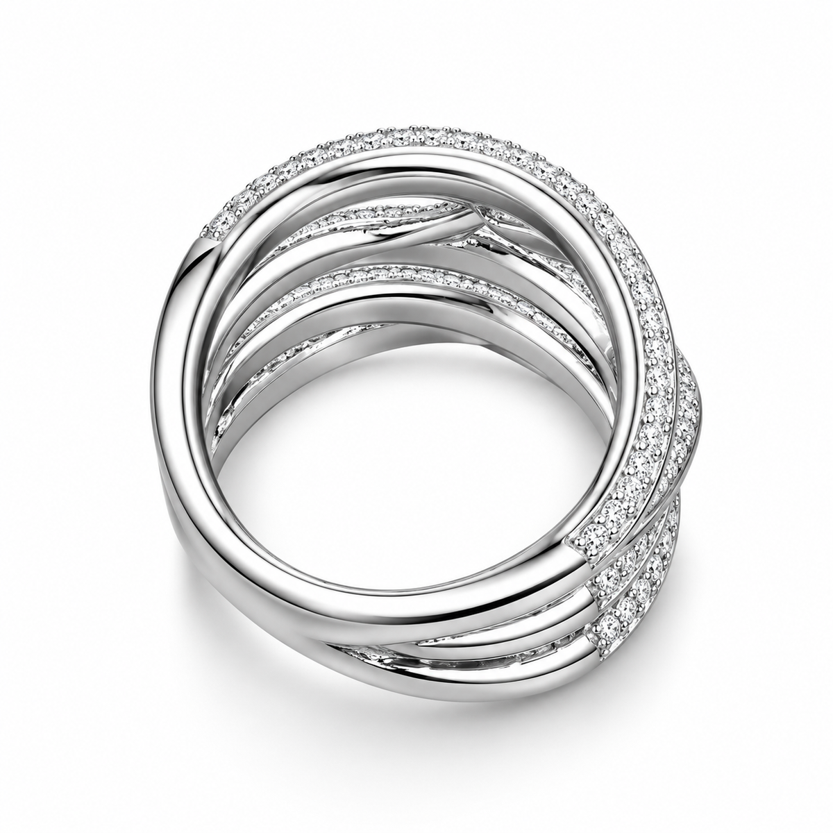 INFERNO SPIKED THORNS DIAMOND RING | VVS LAB GROWN IGI | 925 SOLID STERLING SILVER | 18k White Vermeil Gold (Copy)